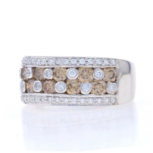Le Vian Diamond Cluster Cocktail Band - White Gold 14k Round 1.75ctw Ring - Picture 3 of 6